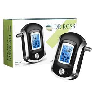 dr ross alcohol testerdetector portable handy alcohol meter breath blowing breathalyzer checker high-precision automatic lcd display breath analyzer alcohol tester with 5pc mouthpieces