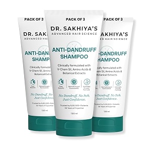Dr. Sakhiyas Anti-Dandruff Shampoo with V-Chem Sil