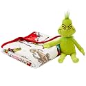 Dr. Seuss The Grinch Holiday & Christmas Kids Bedding Super Soft Plush Pillow and Throw 2 Piece Set, 40 in x 50 in (Officially Licensed Product) By Franco