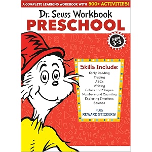 dr seuss workbook preschool 300 fun activities with stickers and more alphabet abcs tracing early reading colors and shapes numbers  emotions science dr seuss workbooks