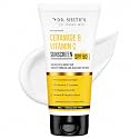 Dr. Sheth's Ceramide &amp; Vitamin C Sunscreen | In-Vivo Tested | Protects, Moisturizes &amp; Brightens Skin | SPF 50+ PA++++ | Lightweight, Leaves No White Cast | 30 g