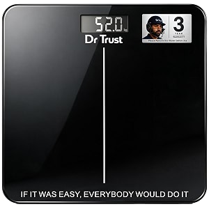 dr trust usa inspire digital electronic weight machine ce approved with 3 years warranty for human body 180kg capacity tempered glass lcd display personal weighing scale - 523