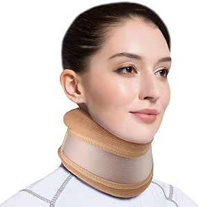dr trust usa 3 layered cervical foam collar soft adjustable neck brace for neck spine support and pain relief m- 335