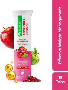 dr vaidyas apple cider vinegar acv effervescent tablets with vit b6  b12 for weight loss