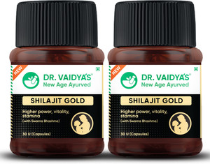 dr vaidyas shilajit gold ayurvedic capsules for strength stamina  power