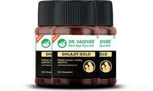 dr vaidyas ayurvedic shilajit gold capsules  95 gold  ashwagandha  stamina  endurance
