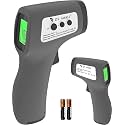 DR VAKU® Digital Thermometer For Fever Non-Contact Laser Infrared Forehead Thermometer Temperature Gun Accurate Reading with Large Display [Battery Included] - Dark Grey
