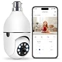 Dr Vision 4Mp WiFi Bulb CCTV Camera for Home Security | 360° Rotation | Color Night Vision | Motion Detection Two-Way Audio | Wireless Light Bulb Camera with Mobile App V380 Pro (Heavy Light Camera)