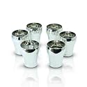 Stainless Steel Royal Glass 300ml Ideal for Water, Juice, Hot-Cold Drinks, Cocktail, Milkshake, Smoothie, Home, Party Restaurant Gifting Special Occasion (Silver Finish, Set of 6 pcs)