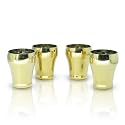Stainless Steel Royal Glass 300ml Ideal for Water, Juice, Hot-Cold Drinks, Cocktail, Milkshake, Smoothie, Home, Party Restaurant Gifting Special Occasion (Gold PVD Finish, Set of 4 pcs)