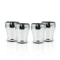 Stainless Steel Royal Glass 300ml Ideal for Water, Juice, Hot-Cold Drinks, Cocktail, Milkshake, Smoothie, Home, Party Restaurant Gifting Special Occasion (Silver Finish, Set of 4 pcs)