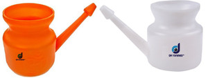 dr yonimed plastic orange white neti pot