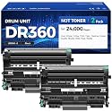 DR360 Drum Unit (Not Toner) 2-Pack Replacement for Brother DR-360 Imaging Drum Compatible with DCP-7040 DCP-7030 DCP-7045N MFC-7840W MFC-7340 MFC-7440N HL-2140 HL-2170W HL-2150N Printer Ink