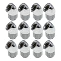 Dracaena.io 12-Pack G1/4 45° Rotary Fitting, Male to Female, Silver