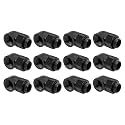 Dracaena.io 12-Pack G1/4 90° Rotary Fitting, Male to Female, Black