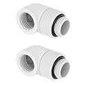 Dracaena.io 2-Pack G1/4 90° Rotary Fitting, Male to Female, White