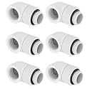 Dracaena.io 6-Pack G1/4 90° Rotary Fitting, Male to Female, White