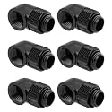 Dracaena.io 6-Pack G1/4 90° Rotary Fitting, Male to Female, Black
