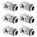 Dracaena.io 6-Pack G1/4 90° Rotary Fitting, Male to Female, Silver