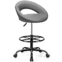 BESTFAIR Drafting Chair for Standing Desk, Height Adjustable Rolling Stool