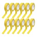 Drafting Tape, 12 Colored Rolls, 0.6 inch x 15 Yard, Multi-Use Paper Tape for Painting, Labeling &amp; Packaging, Yellow