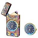 Dragon Electric Lighter with Clock & Flashlight(Multi)