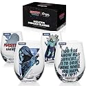 Dragon Glassware x Masters of the Universe Skeletor Wine Glasses, 18 oz