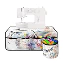 Dragonfly Dustproof Mat for Sewing Machine Carry Case with Pocket Sewing Accessories Fits Most Standard Sewing Machines Anti-Stains Decorative Pad Organizer