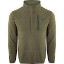 Drake Waterfowl Men's Camp 2.0 Fleece Pullover | Hunting Anti-Pill Moisture Wicking 1/4 Neck Snap Sweater with Chest Pocket