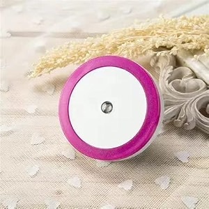 auto sensor led night lamp 05w fully automatic smart sensor led plug night light for bedroom gift office living room kitchen 2 round-pink