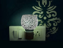 DRAMIQ Beautiful Ceramic Aroma Diffuser/Kapoor Dani with Night Lamp Camphor Diffuser Glass Incense Holder