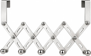 dramiq heavy duty over door hanger for cloths drill free door hanging 6 hooks door hanger