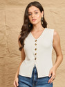 DRAPE AND DAZZLE Casual Solid Women White