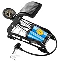 160 PSI Double Barrel/Cylinder Car &amp; Bike Double Foot Air Pump Inflator with Pressure Gauge for Car Tyres, Bicycle Tyres, Bike Tyres, Balls, Air Mattress Inflators(Black &amp; Blue Cylinder)