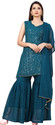 DRASHTI Embellished Kurta, Sharara & Dupatta Set