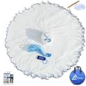 Drasry Saltwater American Fishing Cast Net 3/8inch Mesh Size for Bait Shrimp Trap Fish Heavy Duty Sinkers Throw Net 3FT/4FT/5FT/6FT/7FT/8FT/9FT/10FT Radius