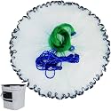 Drasry Saltwater American Fishing Cast Net 3/8inch Mesh Size for Bait Shrimp Trap Fish Heavy Duty Sinkers Throw Net 3FT/4FT/5FT/6FT/7FT/8FT/9FT/10FT Radius