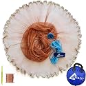 Drasry Saltwater American Fishing Cast Net 3/8inch Mesh Size for Bait Shrimp Trap Fish Heavy Duty Sinkers Throw Net 3FT/4FT/5FT/6FT/7FT/8FT/9FT/10FT Radius