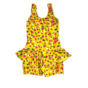 One Piece Girls Synthetic Digital Printed Swimming