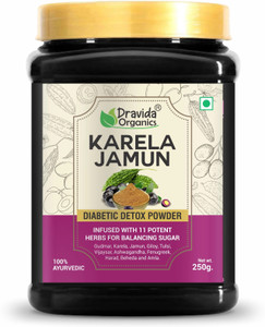 DRAVIDA ORGANICS Karela Jamun Powder With 11