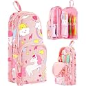 Dravina Canvas Large Capacity Pencil Pouch with