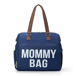 dravina diaper bag for moms with large 14-compartment storage insulated pockets shoe compartment waterproof baby bag  premium leather shoulder strap for on-the-go moms 40cm blue