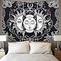 Dravy Handicrafts Floral Tapestry Mandala Ombre Tapestry Wall Hanging Bedsheet Cotton Bedsheet Wall Tapestry Bed Wall Hanging Tapestry (Green, Twin (84X54 Inches)) Standard, 200 TC