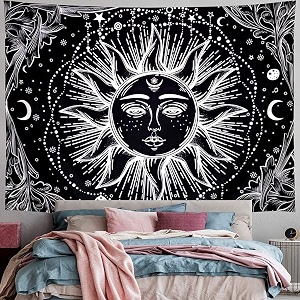dravy handicrafts tapestry tarot sun tapestry wall hanging cotton wall hanging tapestry wall hanging wall dcor multi 1 84x54 inches