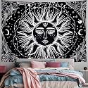 DRAVY HANDICRAFTS Tapestry Tarot Sun Tapestry Wall Hanging Cotton Wall Hanging Tapestry Wall Hanging Wall Décor (Multi 1, 84X54 Inches)