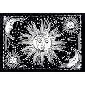 DRAVY HANDICRAFTS Tapestry Tarot Sun Tapestry Wall Hanging Cotton Wall Hanging Tapestry Wall Hanging Wall Décor (Multi 5, 40X30 Inches)