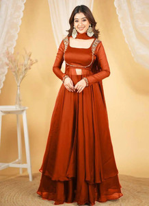 DRAVYENTERPRISE Embroidered Anarkali Kurta Bottom Dupatta