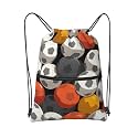 Drawstring Backpack Sports Gym Bags Soccer Drawstring Bags for Men Women Beach Bag String Bag