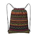 Drawstring Backpack Sports Gym Bags Special Tribal Pattern Drawstring Bags for Men Women Beach Bag String Bag