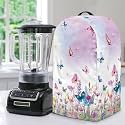 Drawstring Blender Dust Cover for Kitchen Small Appliance Decor, Colorful Floral Butterfly Anti Fingerprint Oil-proof Dust Proof Stand Mixer Juicer Soy Milk Machine Cover